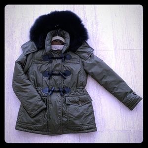 Burberry Brit Worthington Down Toggle with Fur